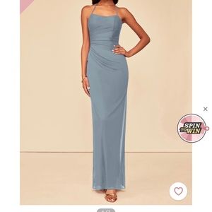 Azazie keonie dusty blue